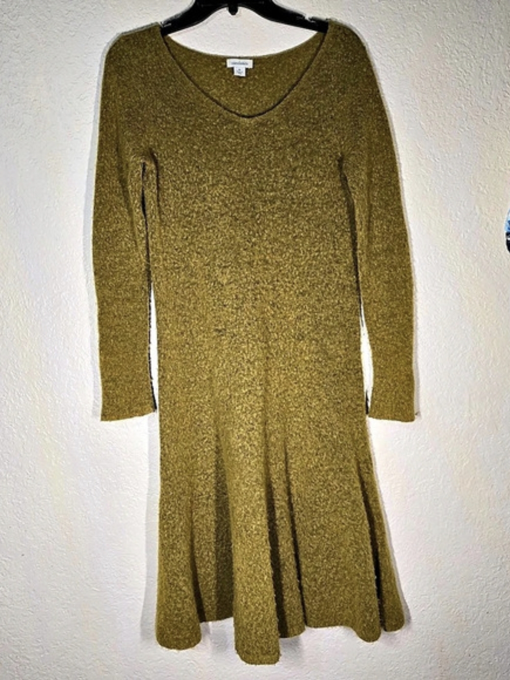Sundance Nature's Hue Sweater Midi Dress Green Brown Medium